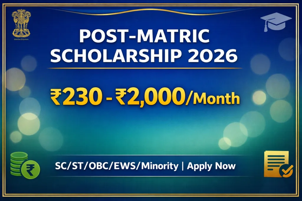 Central Government Post-Matric Scholarship 2026: Complete Guide to Eligibility, Amount & How to Apply