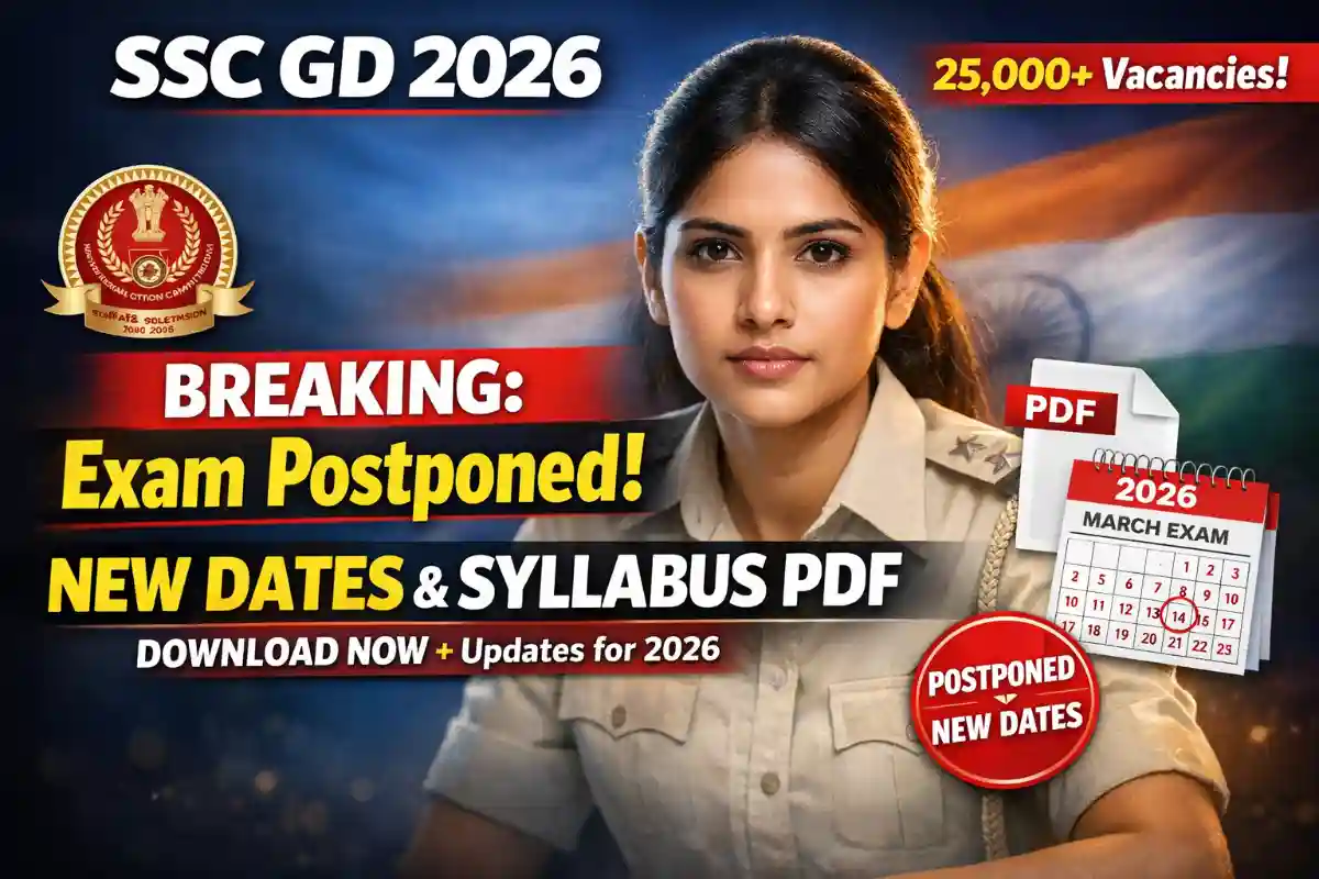 SSC GD Syllabus 2026 PDF Download and SSC GD Exam Date 2026: Complete Guide with Latest Official Updates
