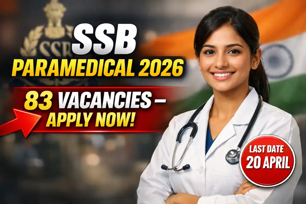 SSB Paramedical Recruitment 2026: 83 Vacancies for ASI, Head Constable and Constable Posts – Apply Online Now