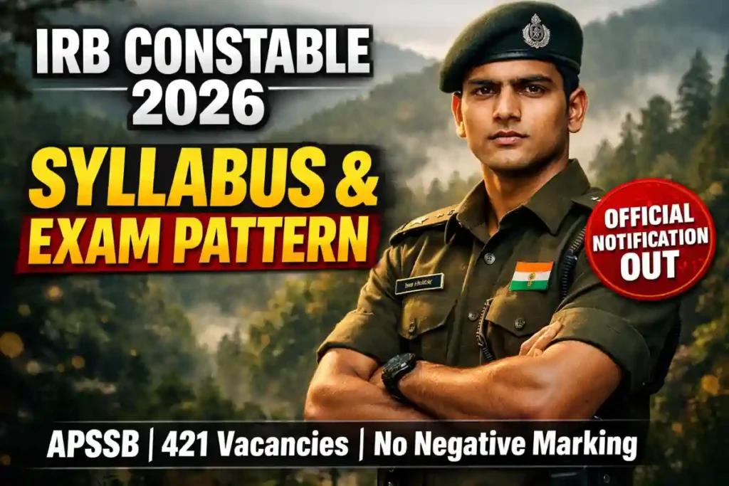 IRB Constable Syllabus & Exam Pattern 2026: Complete Official Guide for APSSB Recruitment